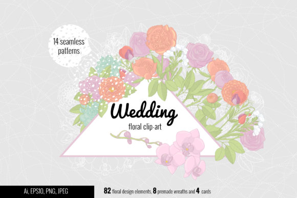Download Wedding Floral Clipart and Patterns - Wedding floral clipart Collection