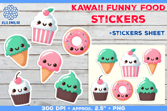 Download Kawaii Dessert Character Stickers - Premium Resources
