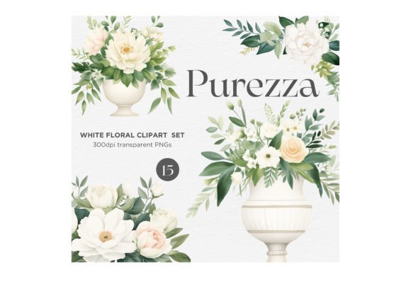 Download Purezza: White Wedding Floral Clipart - Wedding floral clipart Collection