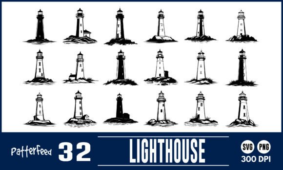 Download Lighthouse Svg Png Silhouette Cut Bundle - Silhouette cut Collection