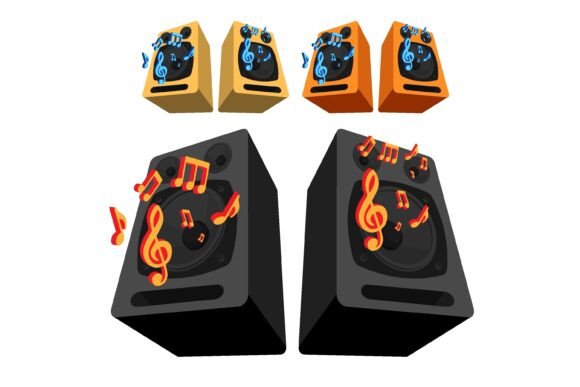 Download Isometric Advertising DJ Party Speakers - Advertising Collection
