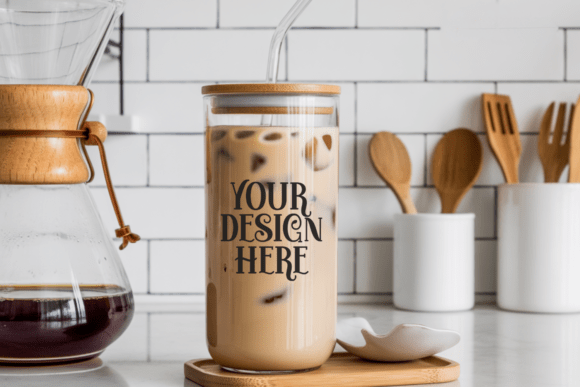 Download 16oz Sipper Glass Can Christmas Mockup - Christmas mockup Collection