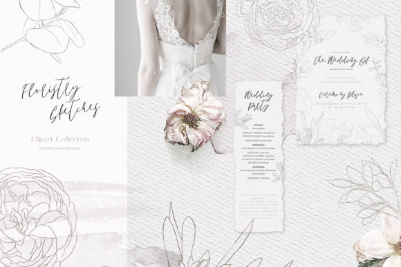 Download Wedding Floral Clipart, Floristry Sketch - Wedding floral clipart Collection