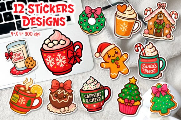Download Cute Christmas Drink &amp; Dessert Stickers - Dessert stickers Collection
